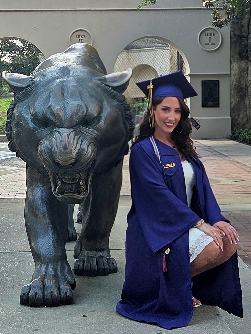 LSU Oak Hall Official Purple Bachelors Academic Graduation Gown & Cap Regalia